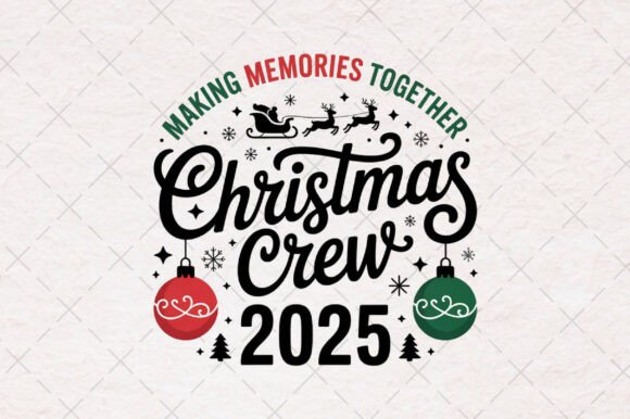Christmas Crew 2025 Family Christmas PNG Review for Illustrations