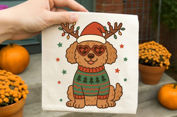 Christmas Dog Lover Cute Goldendoodle Illustrations Review