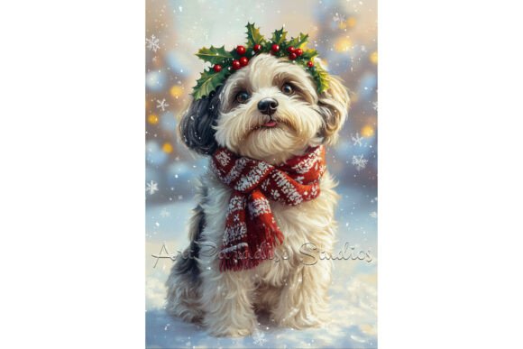 Christmas Havanese Winter Dog Art Print Review