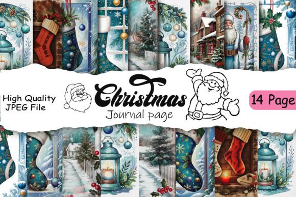 Christmas Junk Journal Page: A Designer’s Review for Illustrations