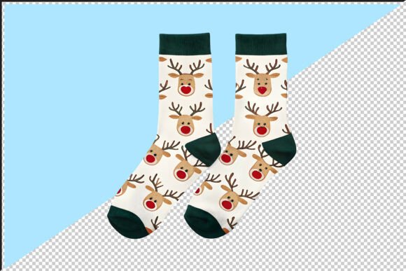 Christmas Reindeer Pattern Socks PNG: A Crafter’s Review for Illustrations