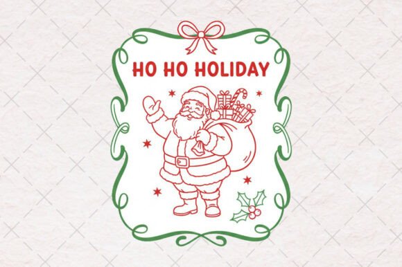 Christmas Santa Claus Hand-Drawn Frame Review for Illustrations