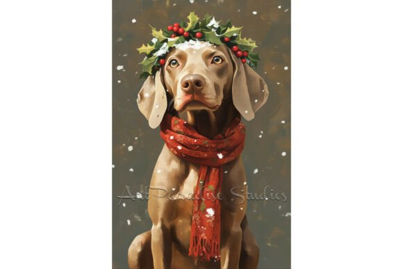 Christmas Weimaraner Dog Wall Art Decor Embroidery Review