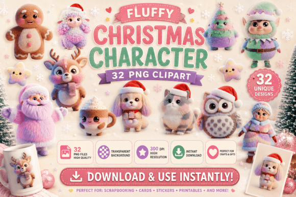 Fluffy Christmas Character Bundle: A Publisher’s Review of Seasonal Illustrations
