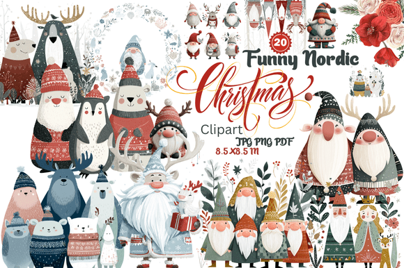 Funny Nordic Christmas Clipart Review