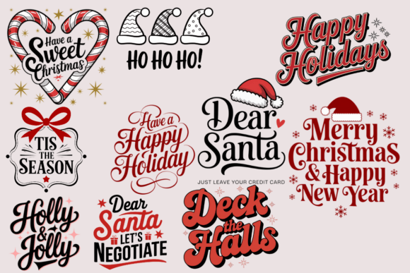 Merry Christmas Quotes SVG Bundle 27 PN