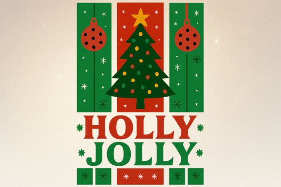 Preppy Christmas Holly Jolly PNG Illustrations Review