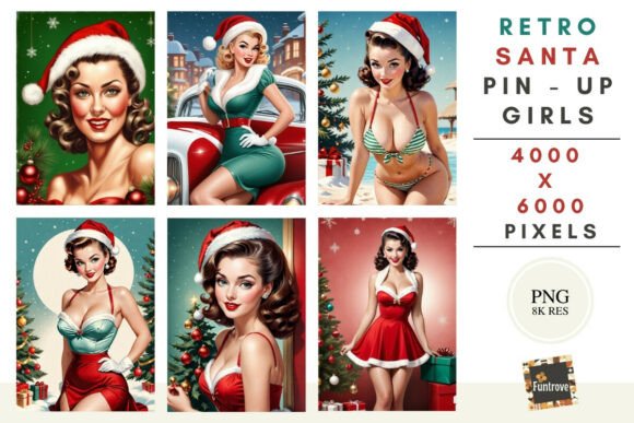 Retro Christmas Pin Up Girls: A Seller’s Review of These Festive Illustrations