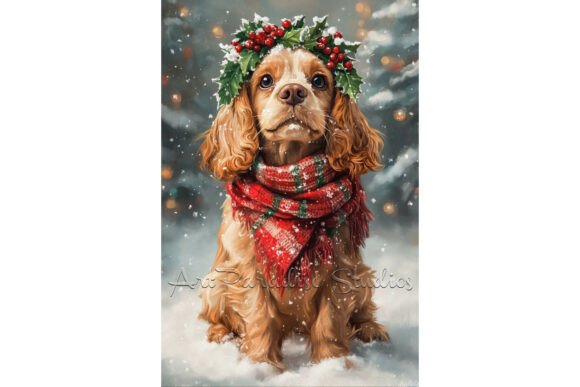 Review: Christmas Cocker Spaniel Holiday Dog Art