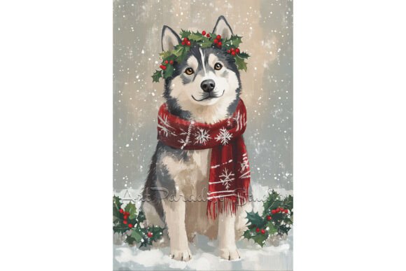 Reviewing Christmas Siberian Husky Dog Wall Art