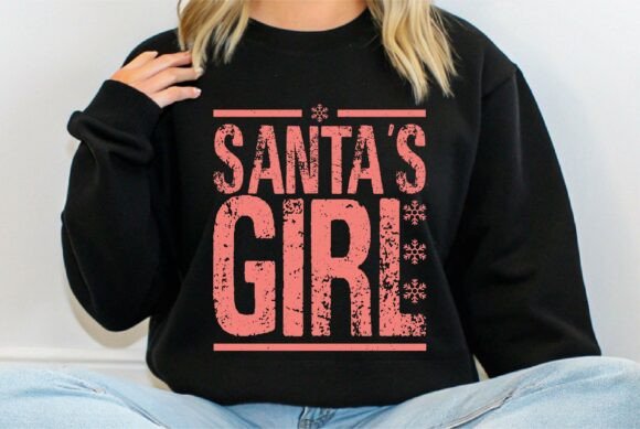 Santa s Girl Christmas T-shirt Design Review for T-Shirt Designs