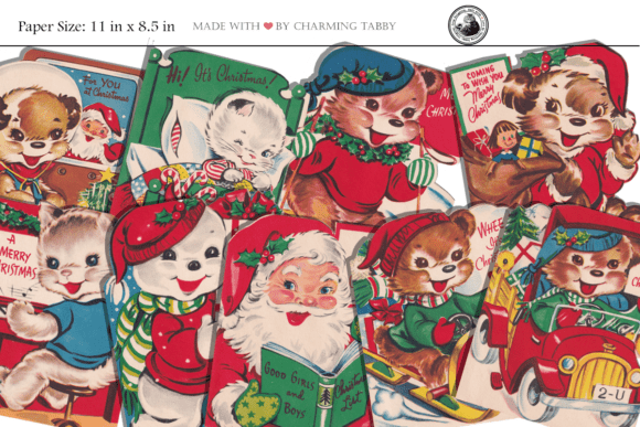 Vintage Christmas Cards: Illustrations for Brand Identity