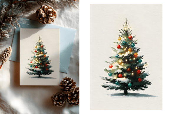 Watercolor Pine Tree, Christmas Art: A Designer’s Review for Seasonal Illustrations