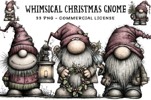 Whimsical Christmas Gnome Clipart Bundle: A Review for Illustrations Sellers